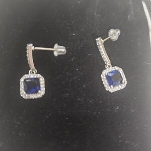 Nikola Valenti Silver And Blue Drop Earrings
